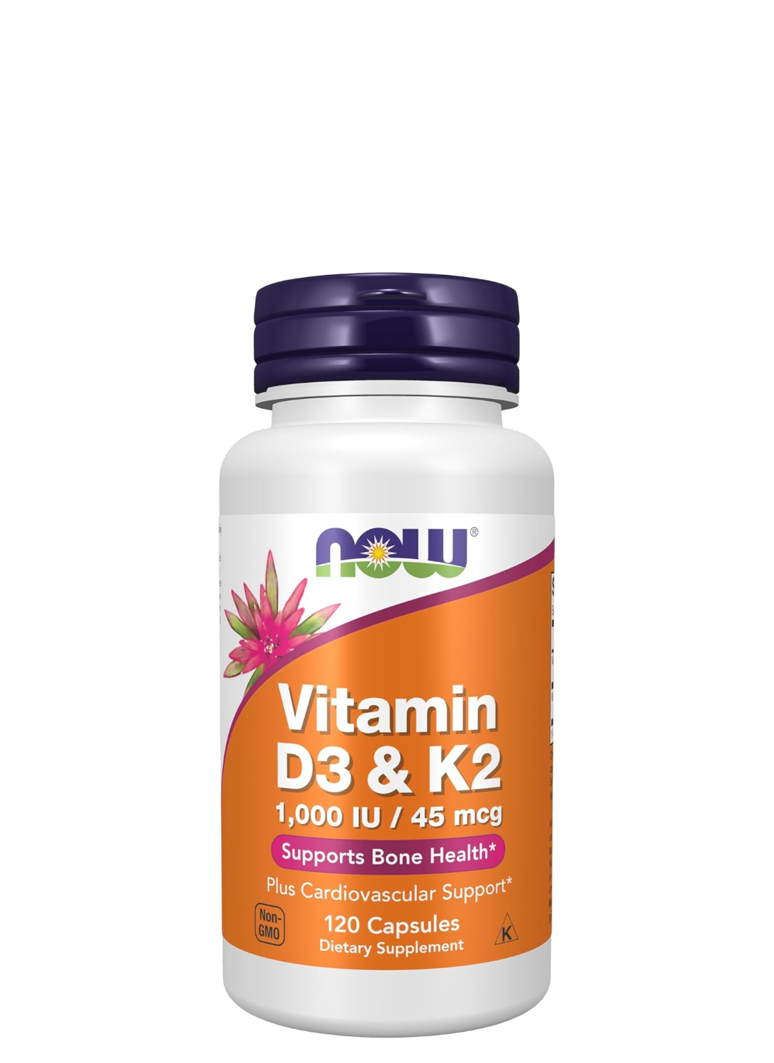 Vitamina D-3 y K-2 1000 IU/K2 Salud de los Huesos y del Sistema cardiovascular